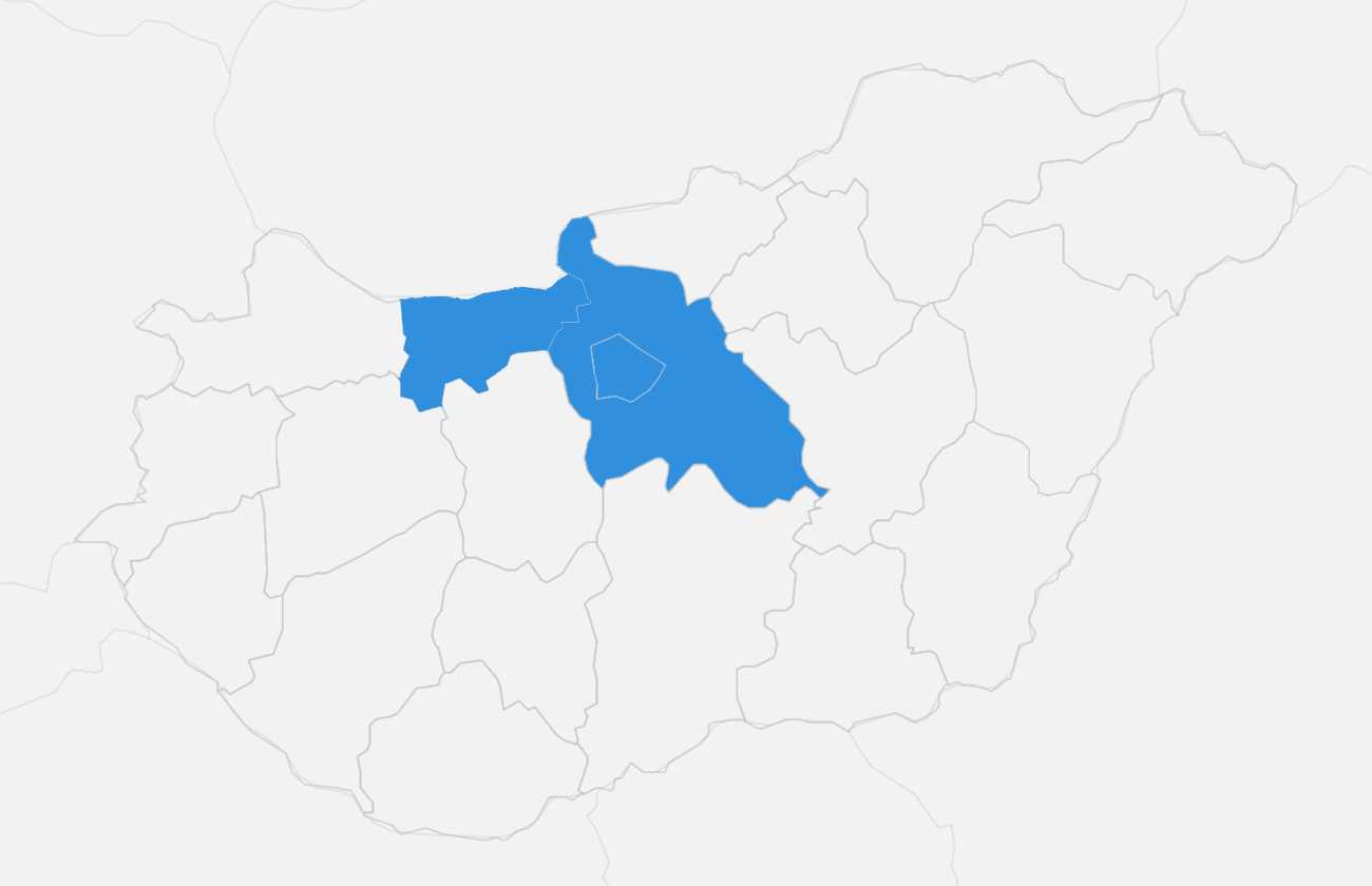Szolgáltatási területünk: Komárom-Esztergom vármegye és Pest vármegye